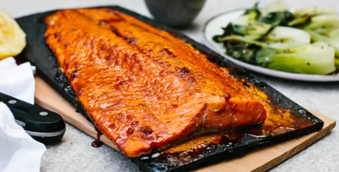 Cedar plank salmon
